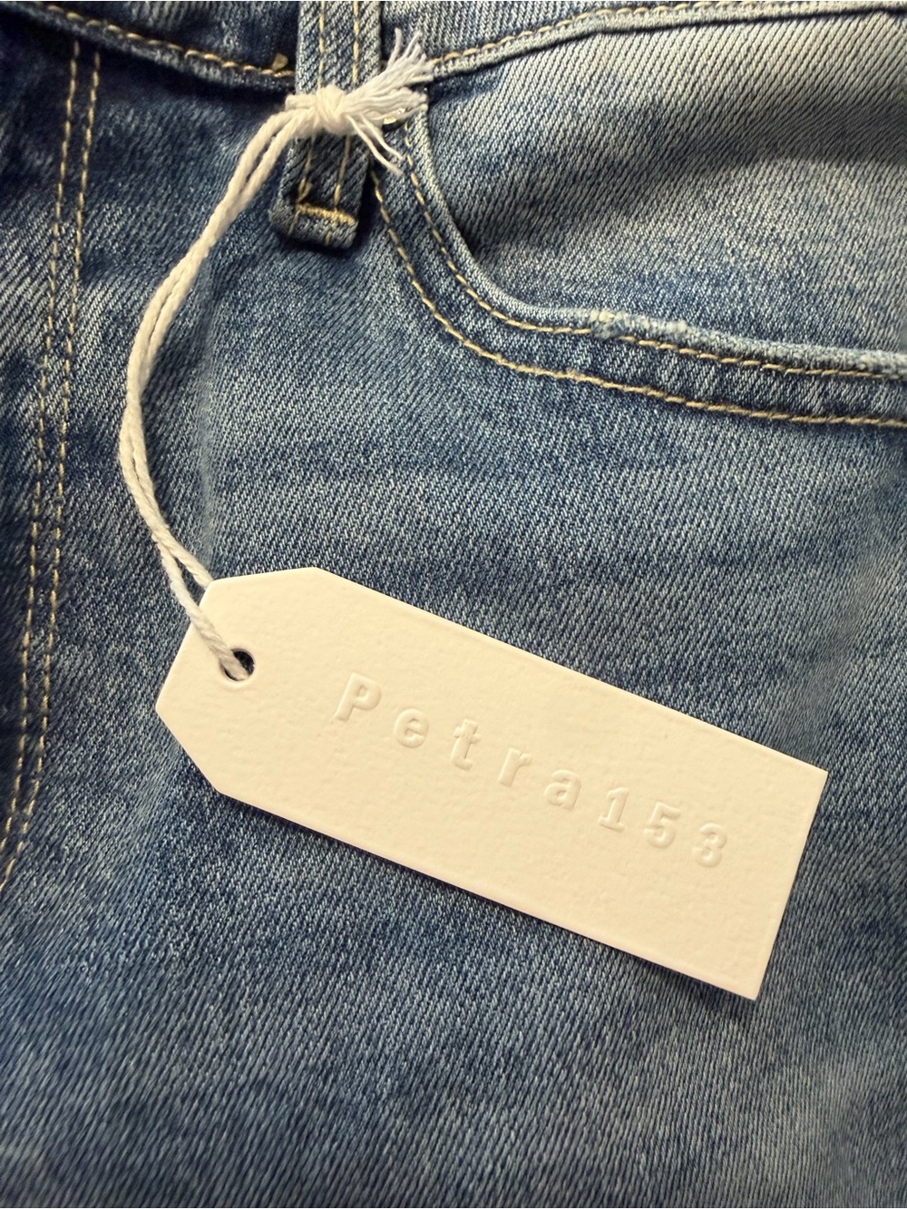 Petra Flare Jeans Size 9/28 Blue Medium Wash Full Length Fading Throughout NWT - Picture 12 of 14